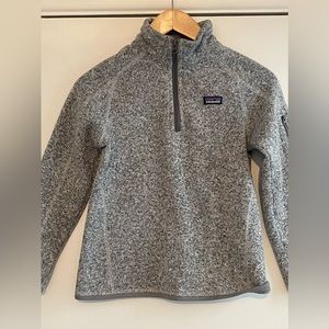 Patagonia Kids Gray Quarter-Zip Fleece Pullover
